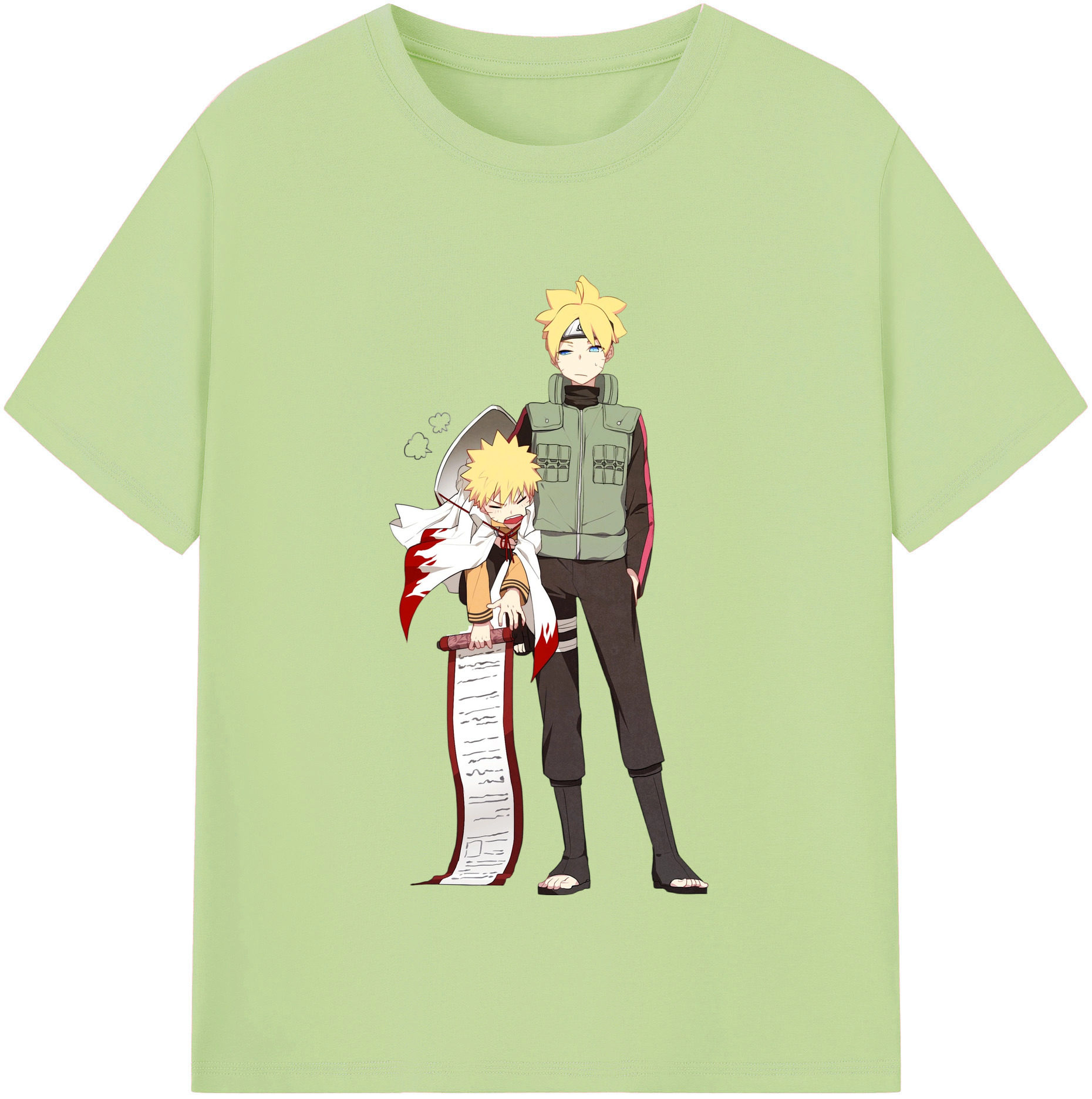（画像用） NARUTO -ナルト- 波風 ミナト Namikaze Minato 綿100％半袖Tシャツ（フロントプリント）